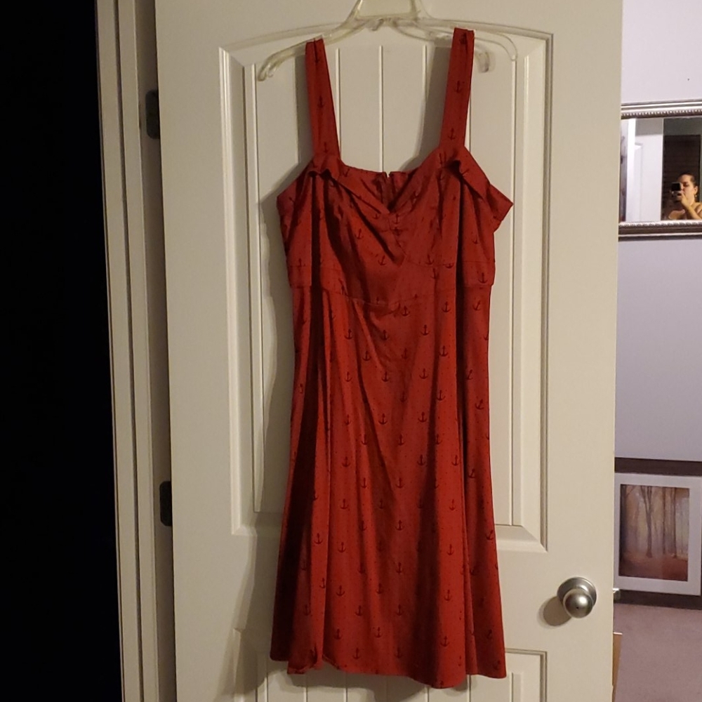 Torrid Red Anchor Vintage-Style Dress Size 18